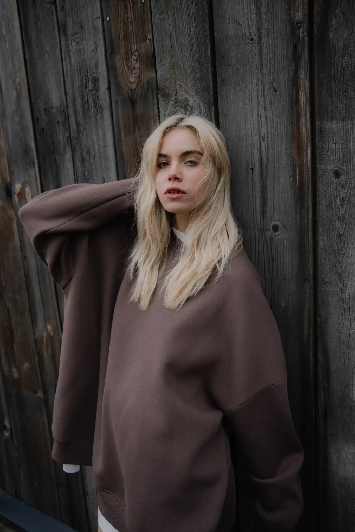 Bluza oversize Mocha Mousse | momonde.