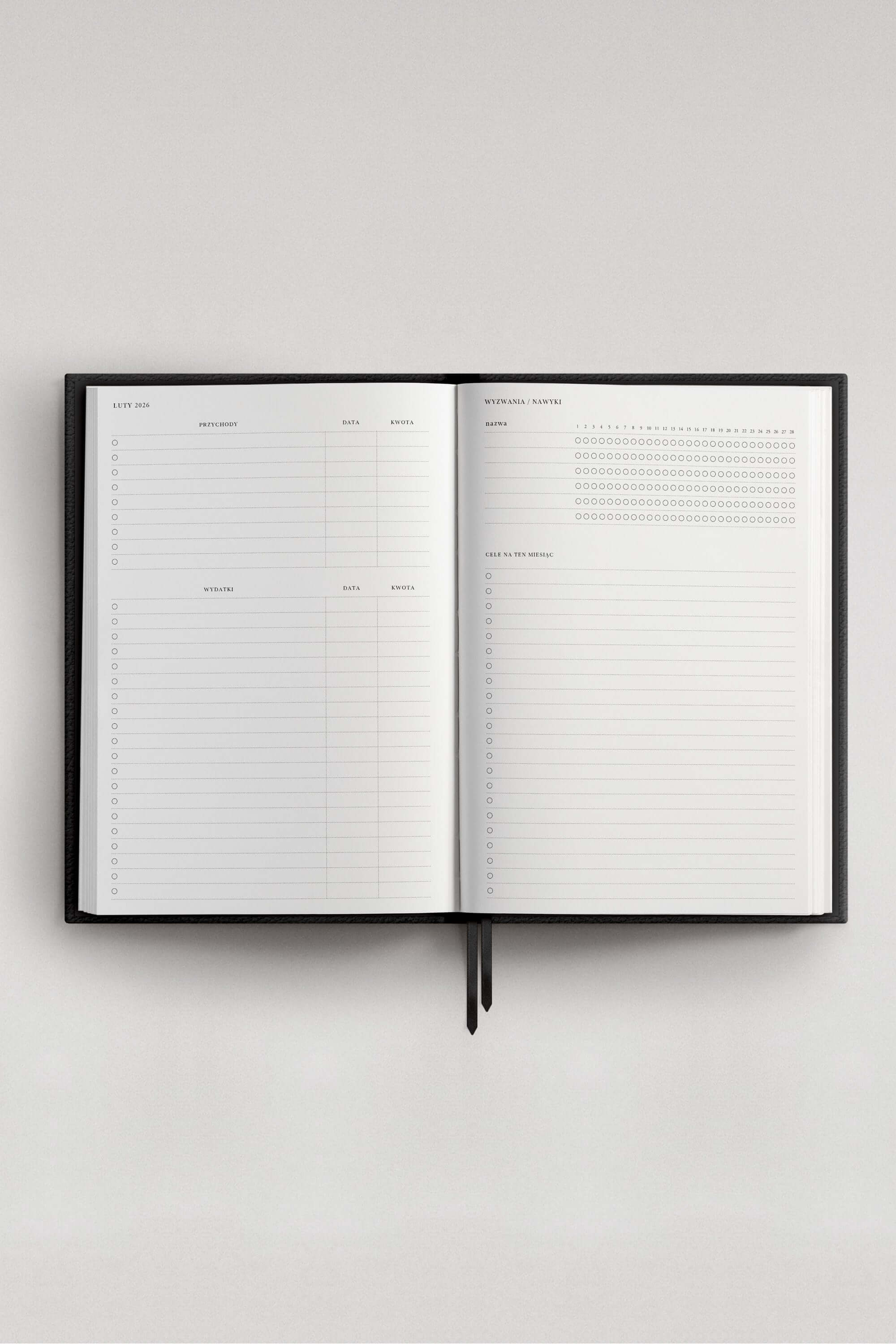 Planner PRO 2026 tygodniowy Amour Noir | momonde.