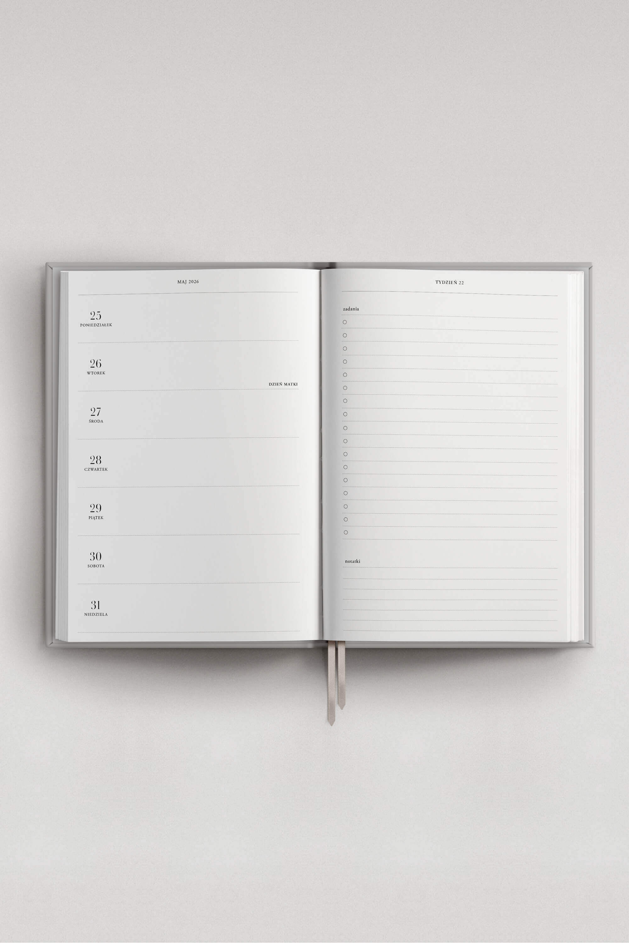 Planner 2026 tygodniowy Bleu Hortense | momonde.