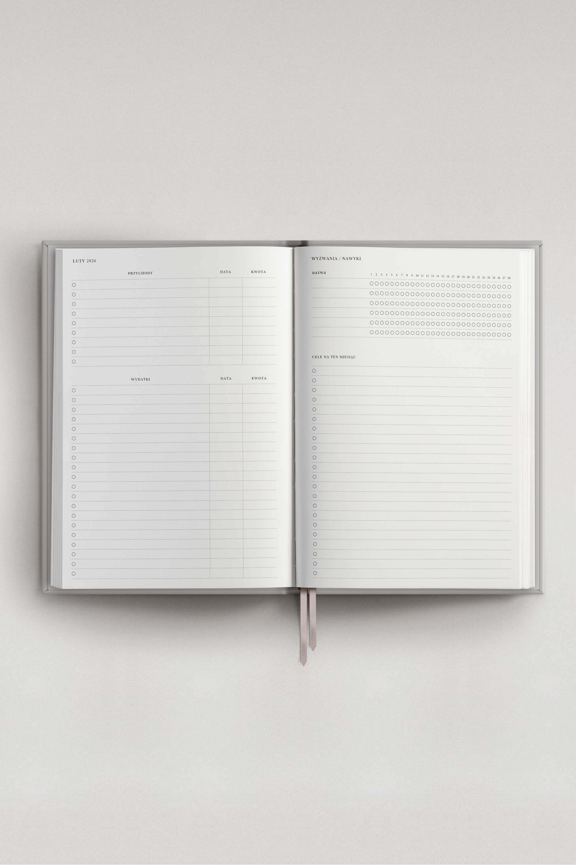 Planner PRO 2026 tygodniowy Bleu Hortense | momonde.