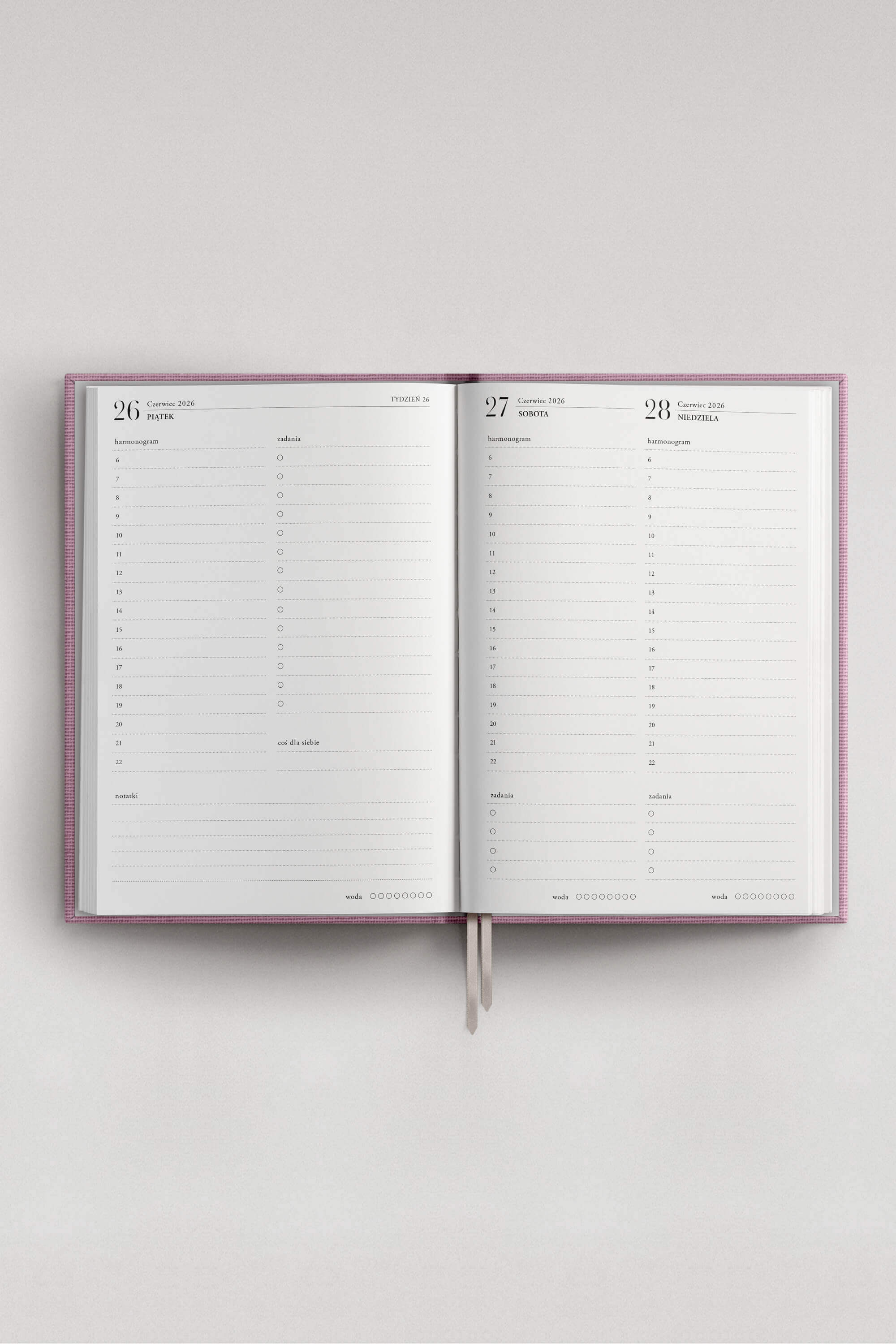 Planner 2026 dzienny Bubblegum | momonde.