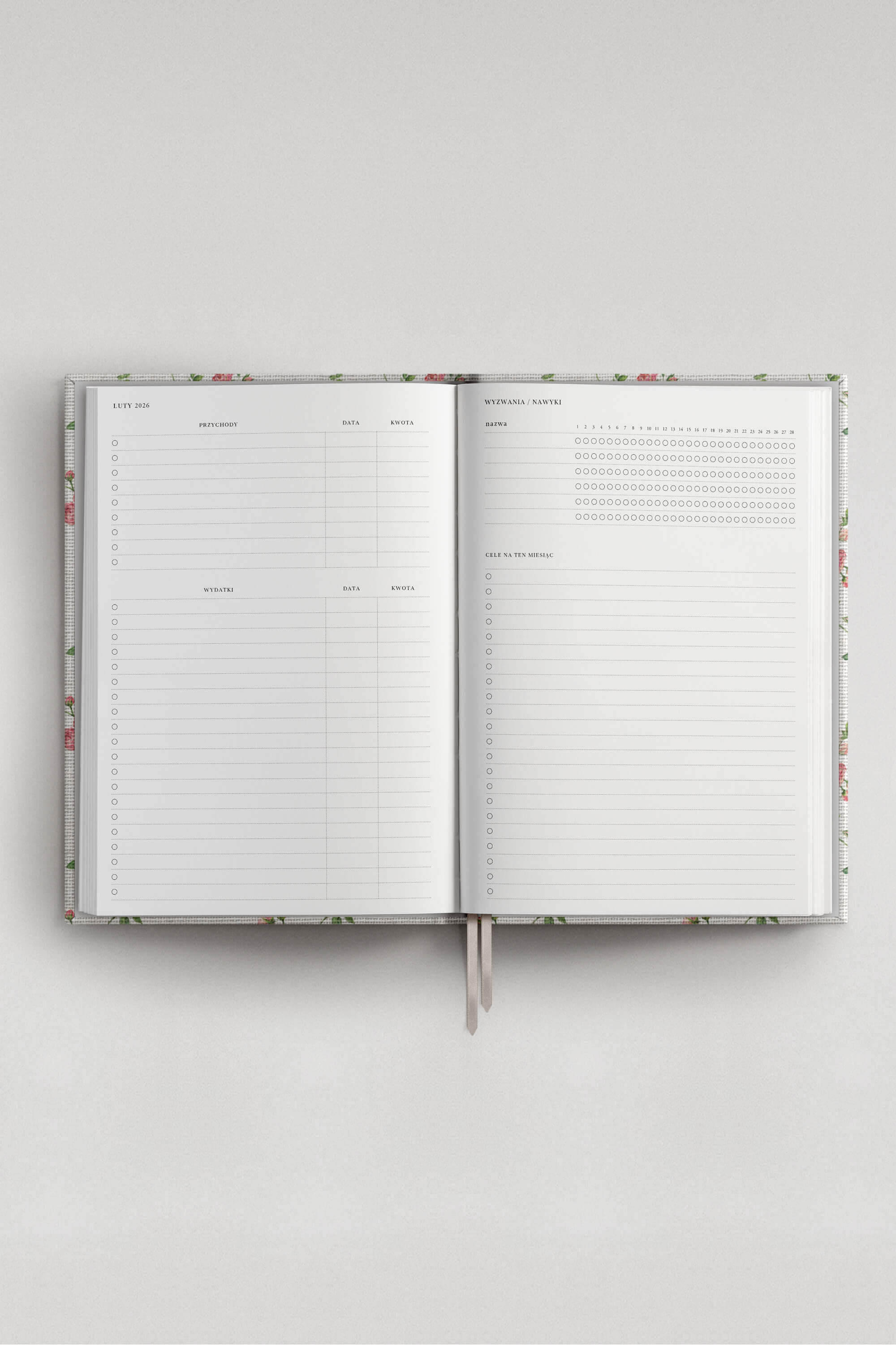 Planner PRO 2026 dzienny Nostalgia Rose | momonde.