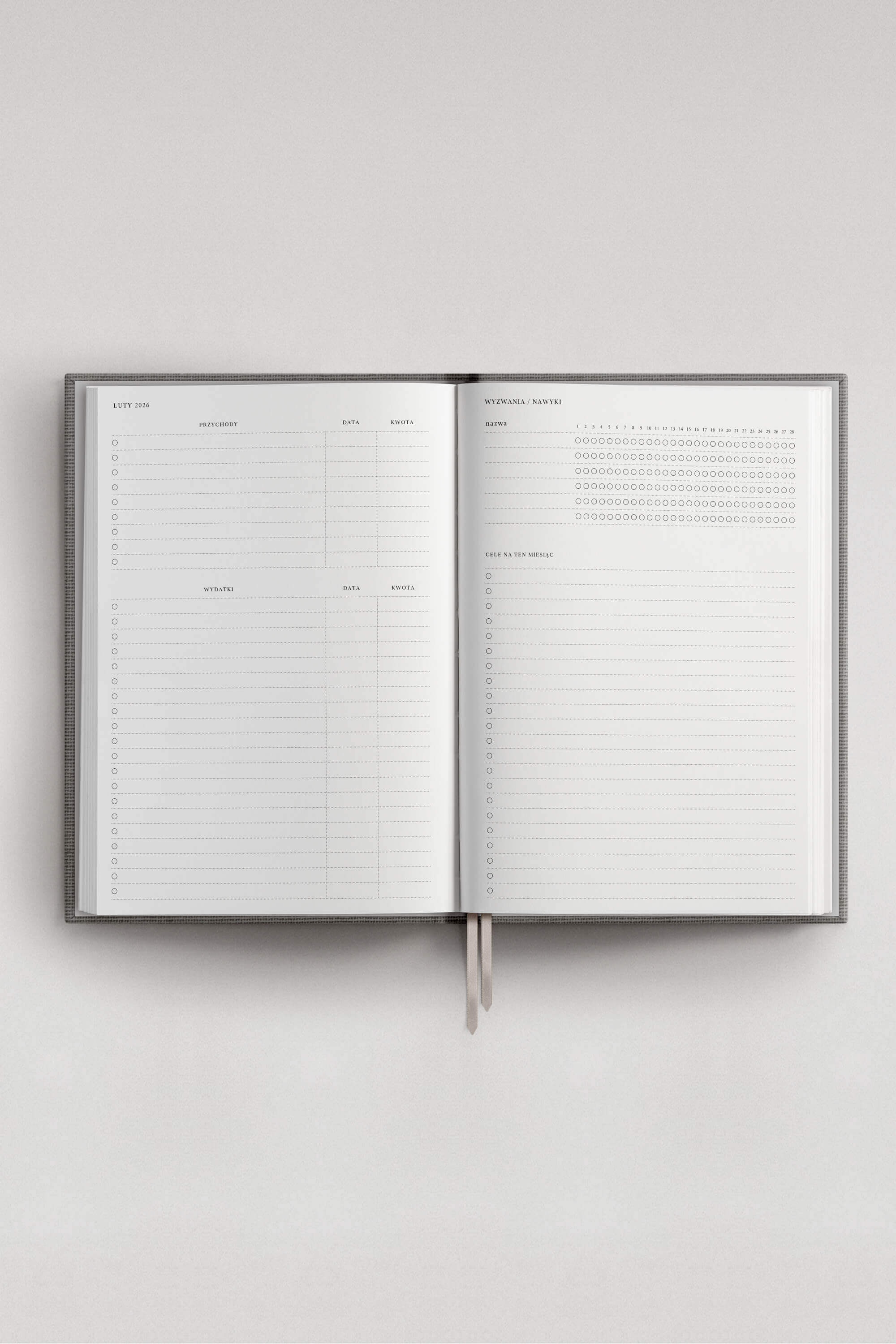 Planner PRO 2026 dzienny Shadow Grey | momonde.