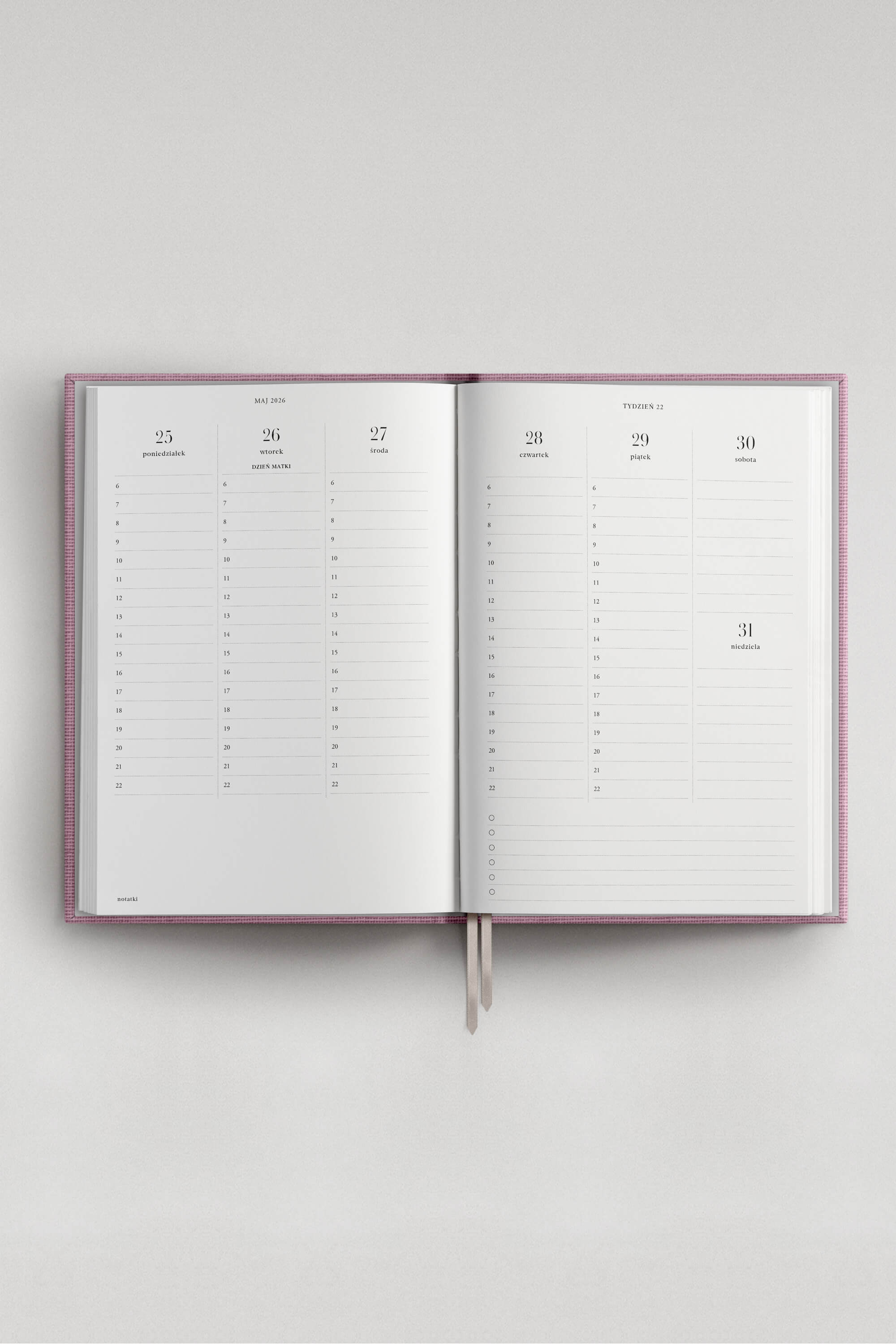 Planner PRO 2026 tygodniowy Bubblegum | momonde.