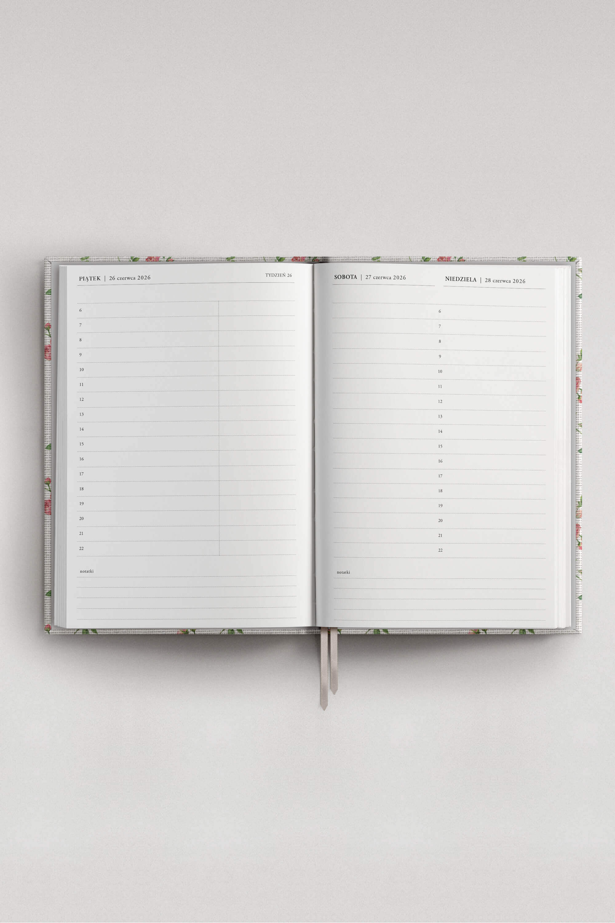 Planner PRO 2026 dzienny Nostalgia Rose | momonde.
