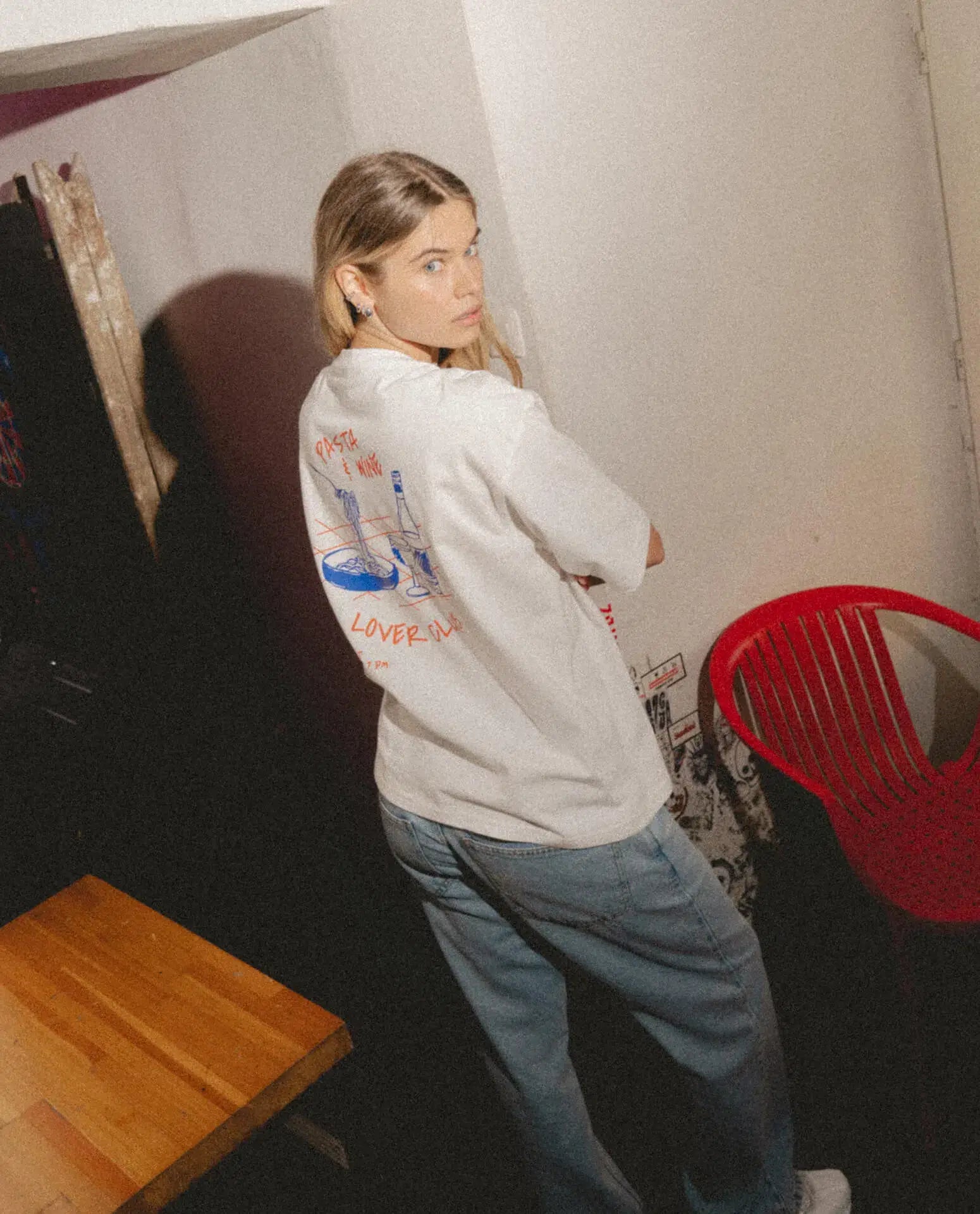 T-shirt Pasta & Wine Milky | momonde.