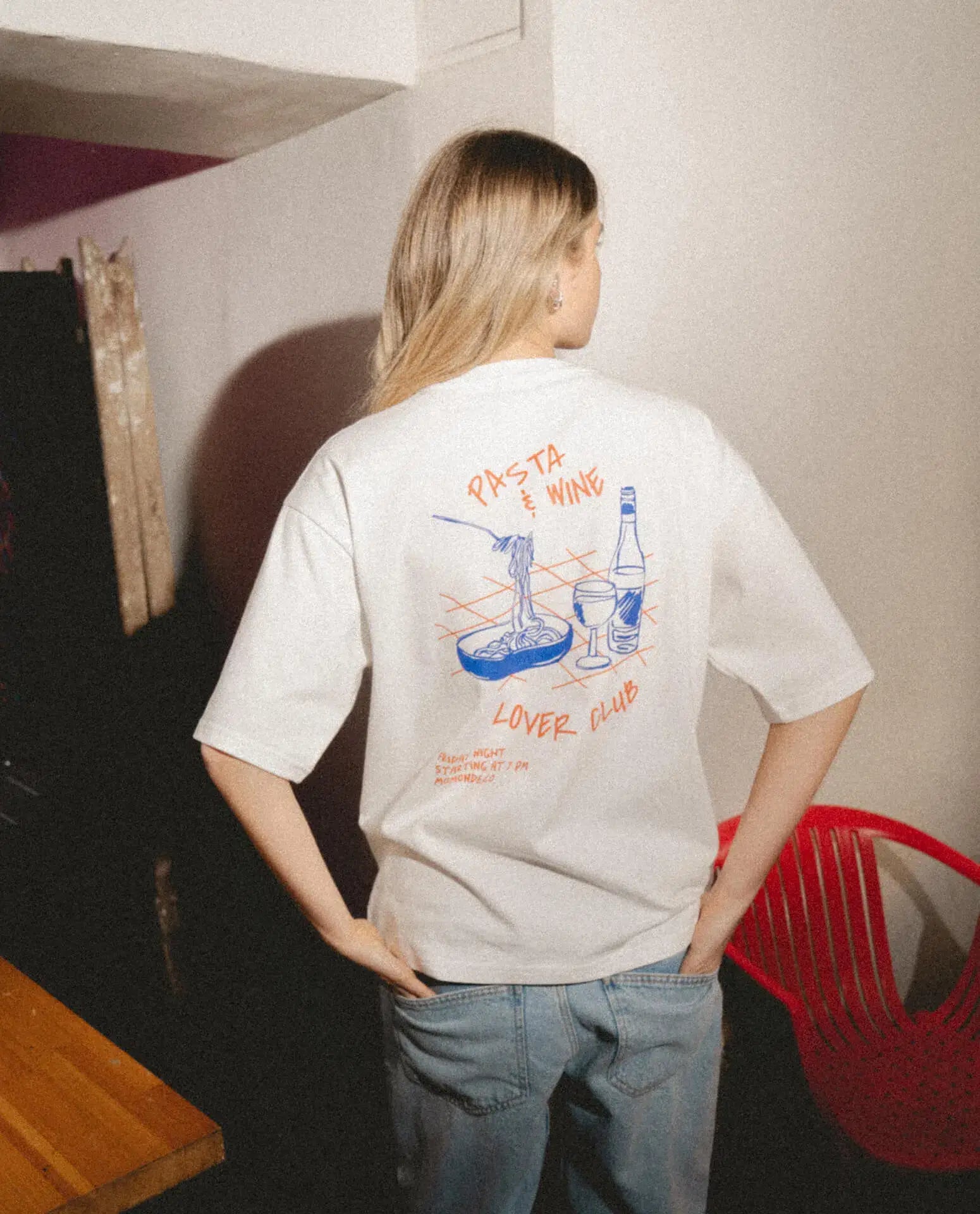 T-shirt Pasta & Wine Milky | momonde.