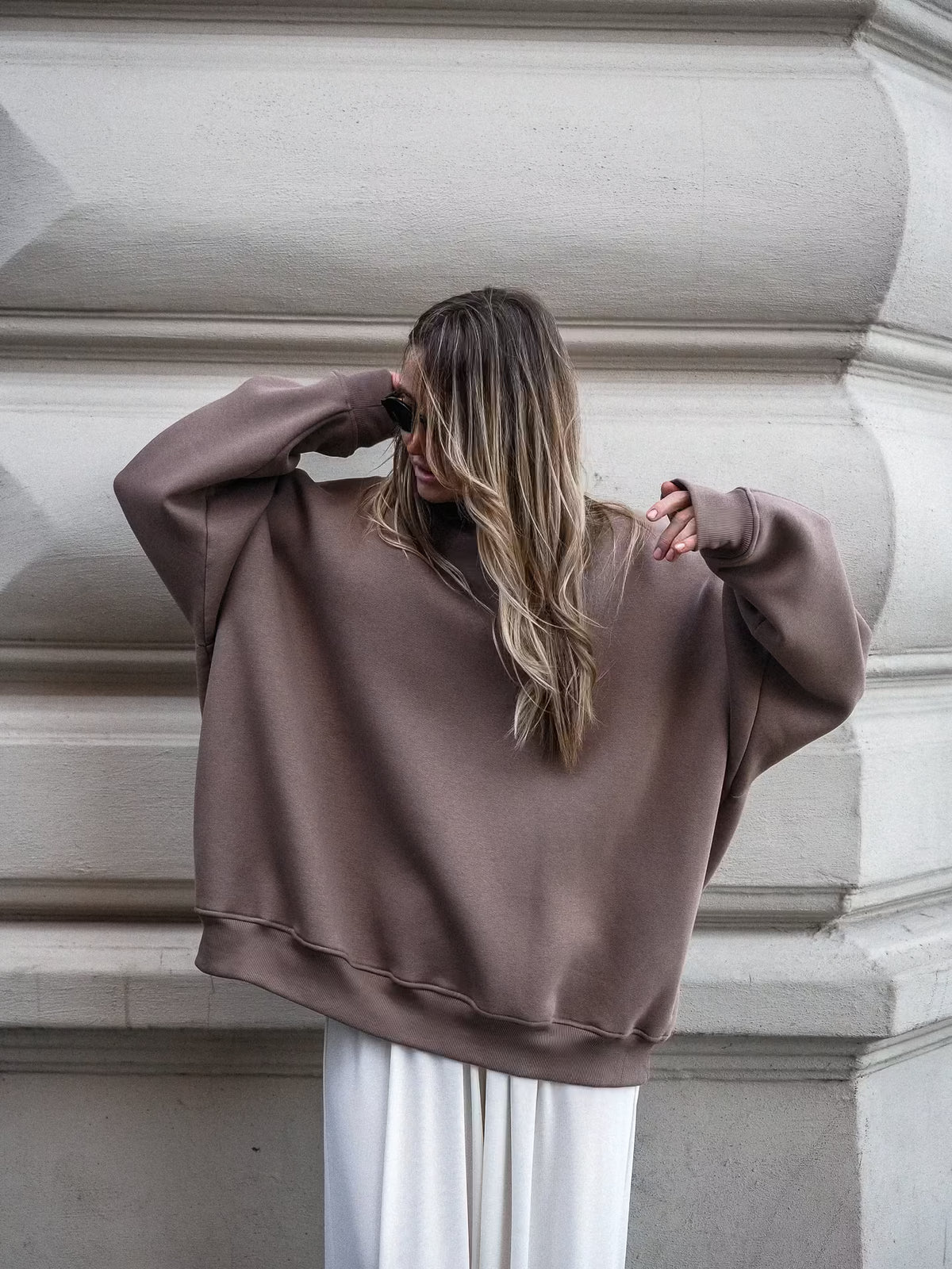 Deep Taupe Oversized Sweatshirt