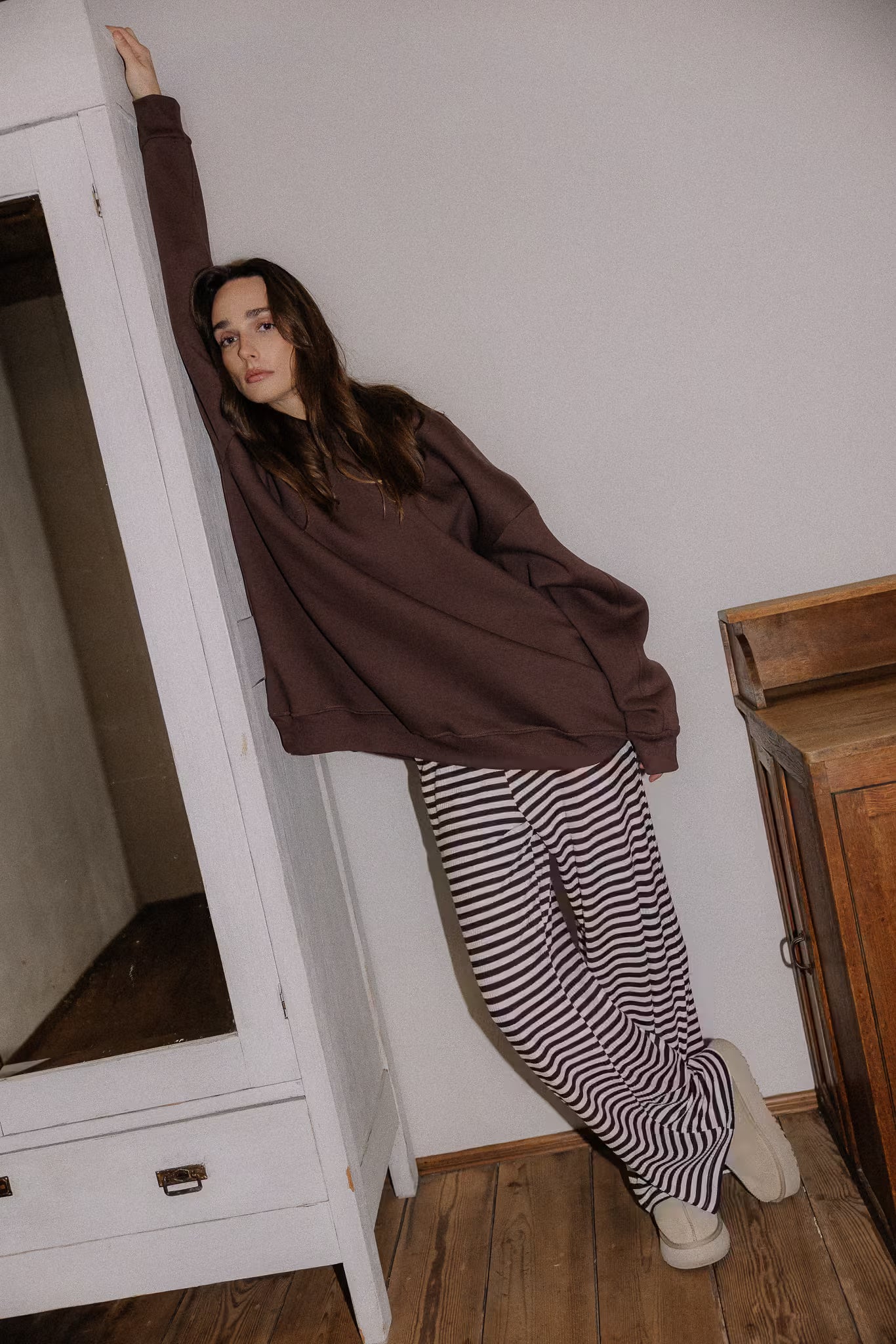 Bluza oversize z kapturem Brownie