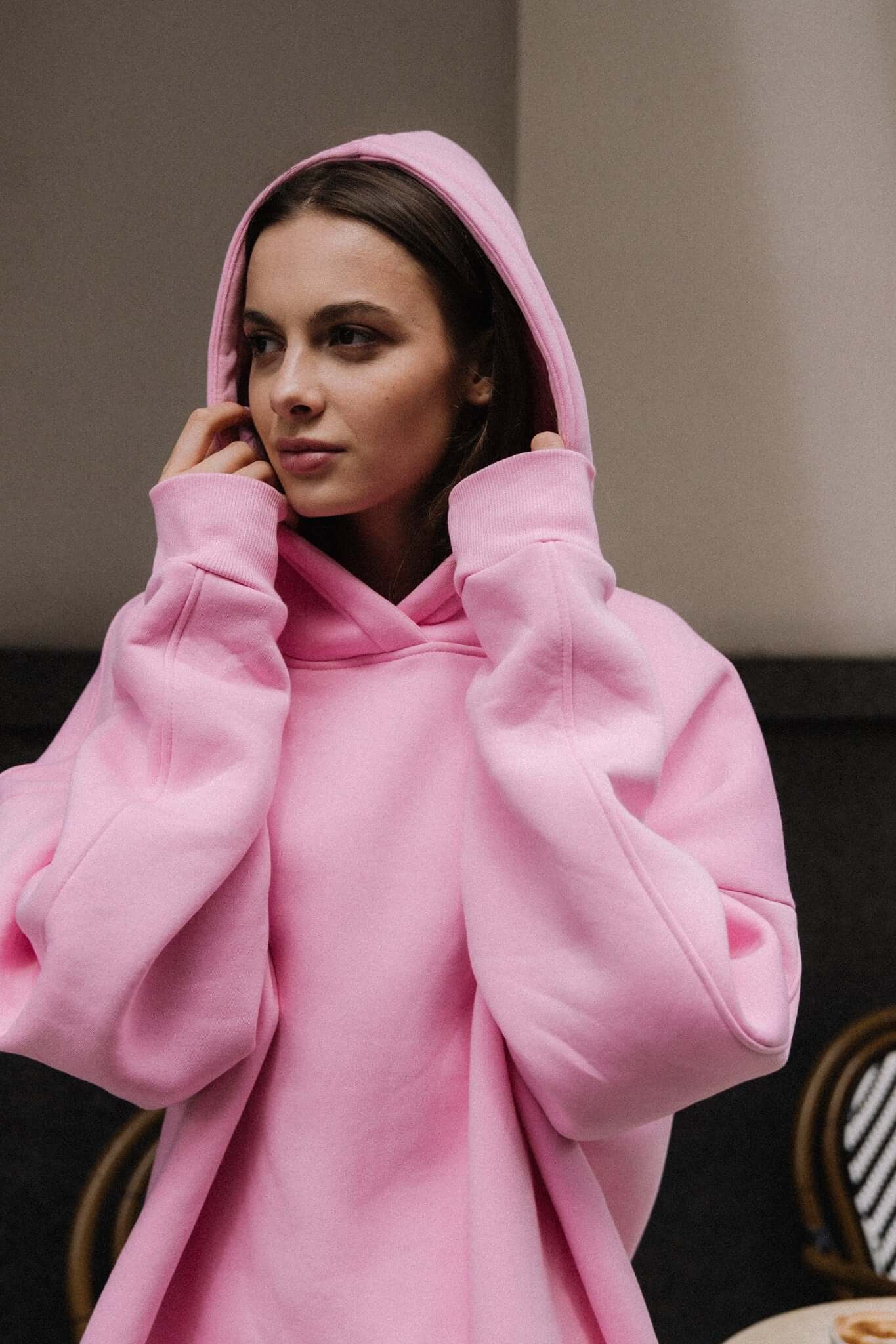 Bluza oversize z kapturem Bubblegum | momonde.