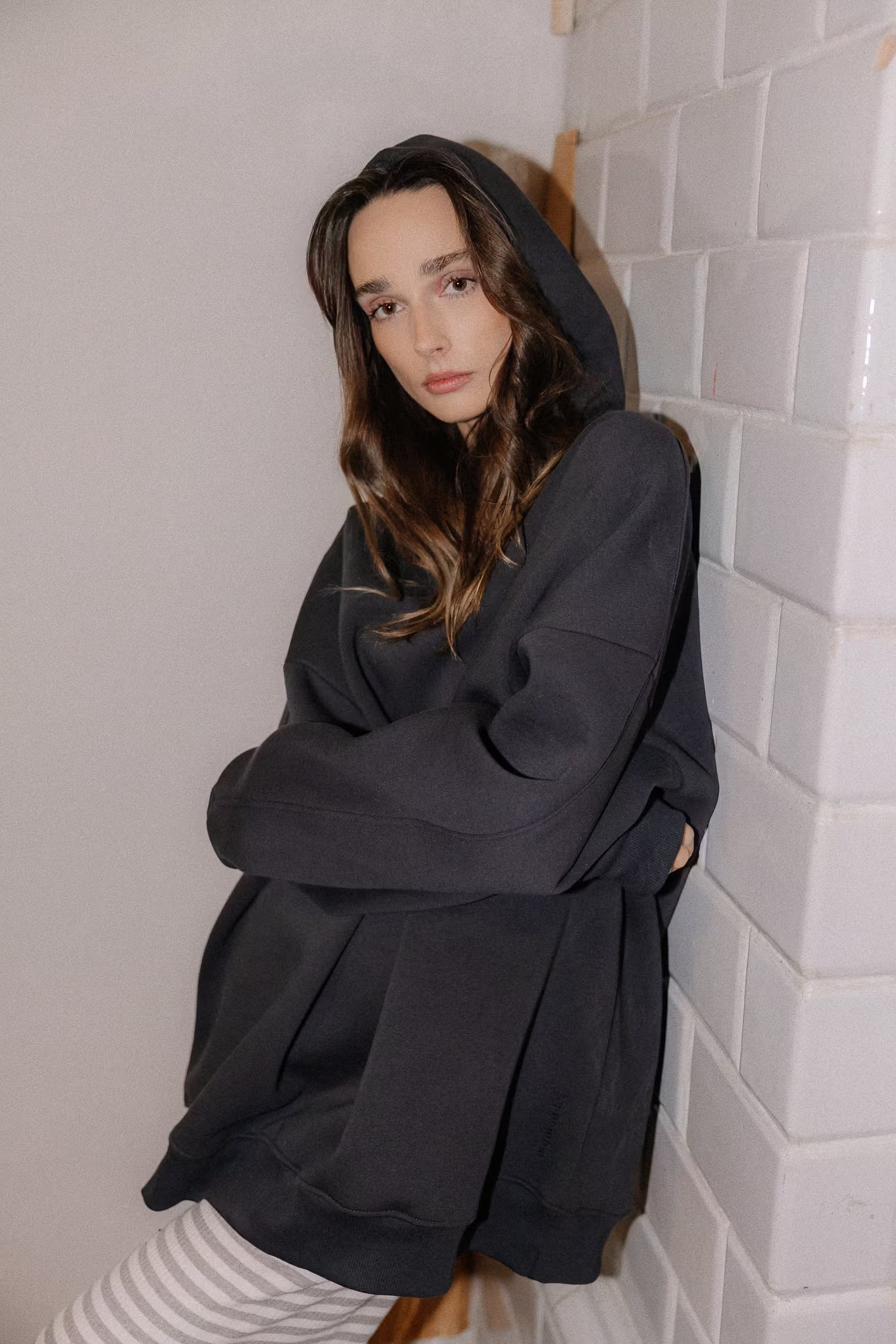 Bluza oversize z kapturem Carbon