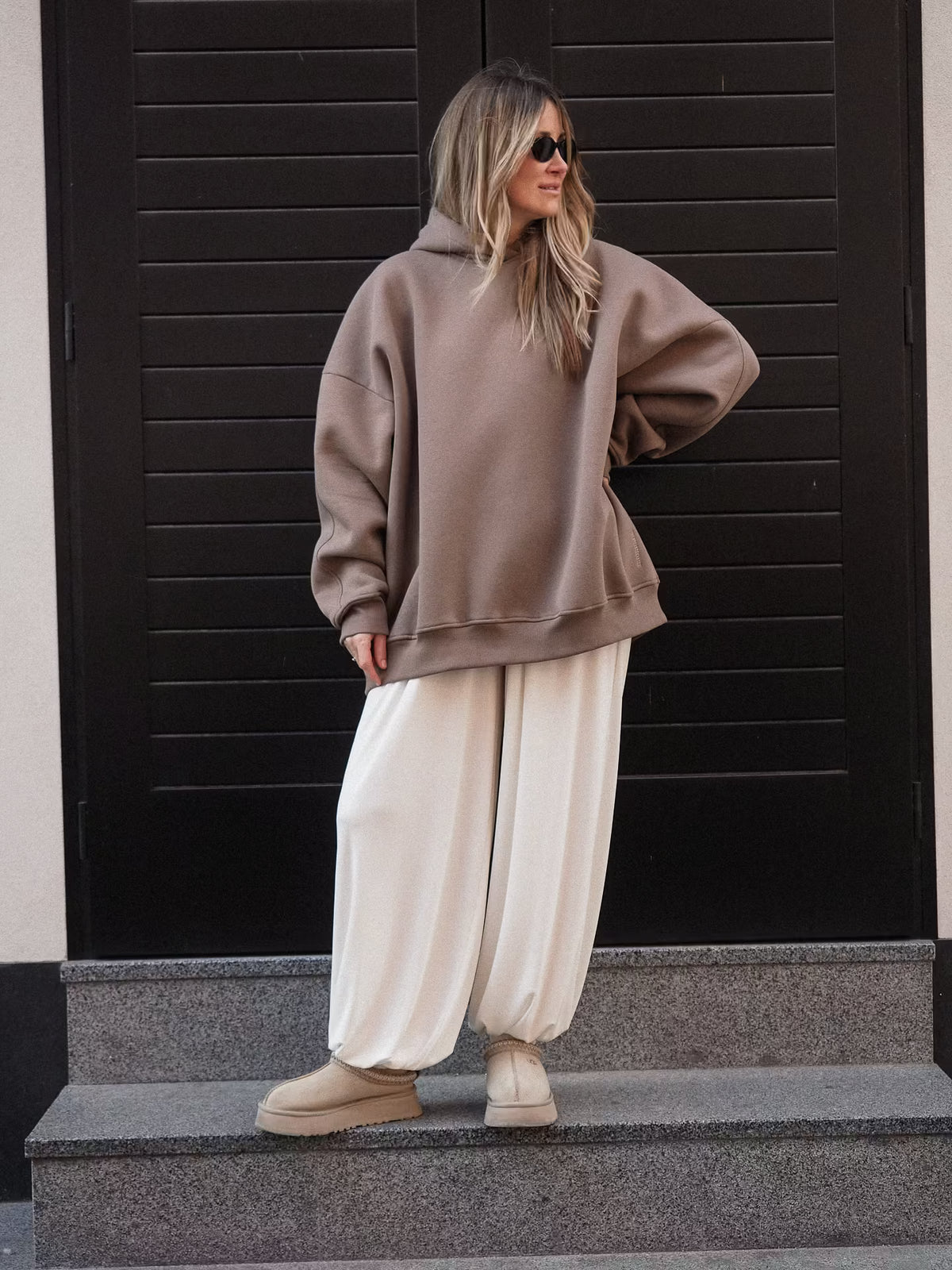 Deep Taupe Oversized Hoodie