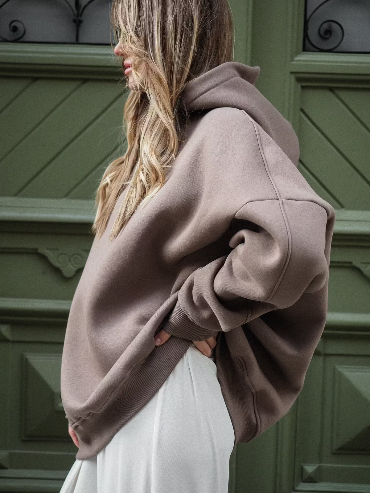 Deep Taupe Oversized Hoodie