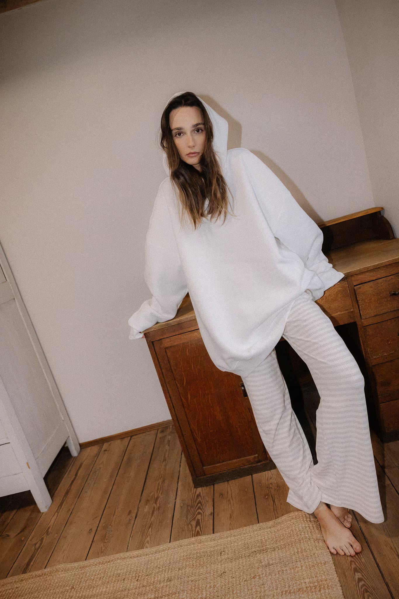 Bluza oversize z kapturem Milky