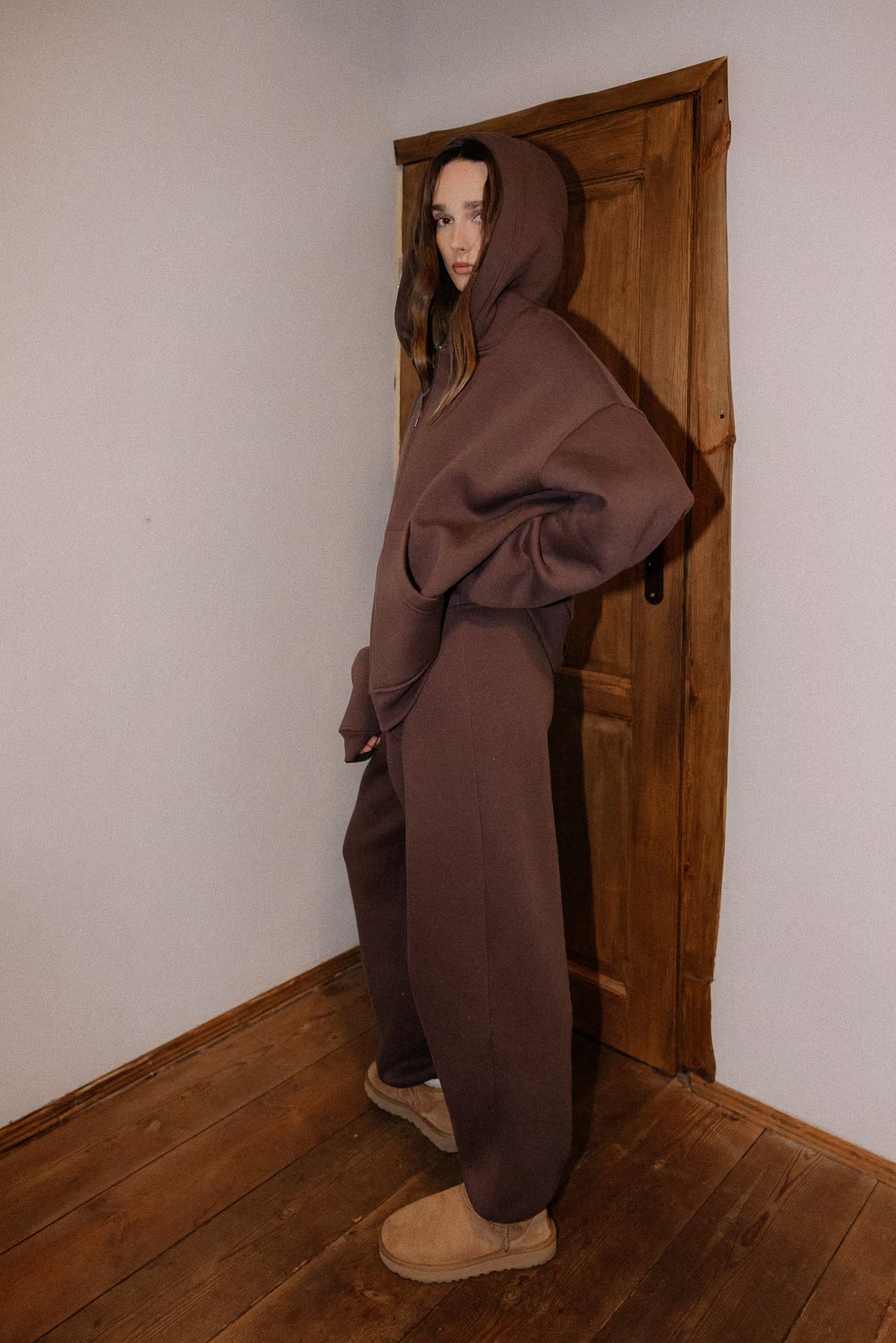 Ocieplana Bluza Ava Cocoa Brown | momonde.