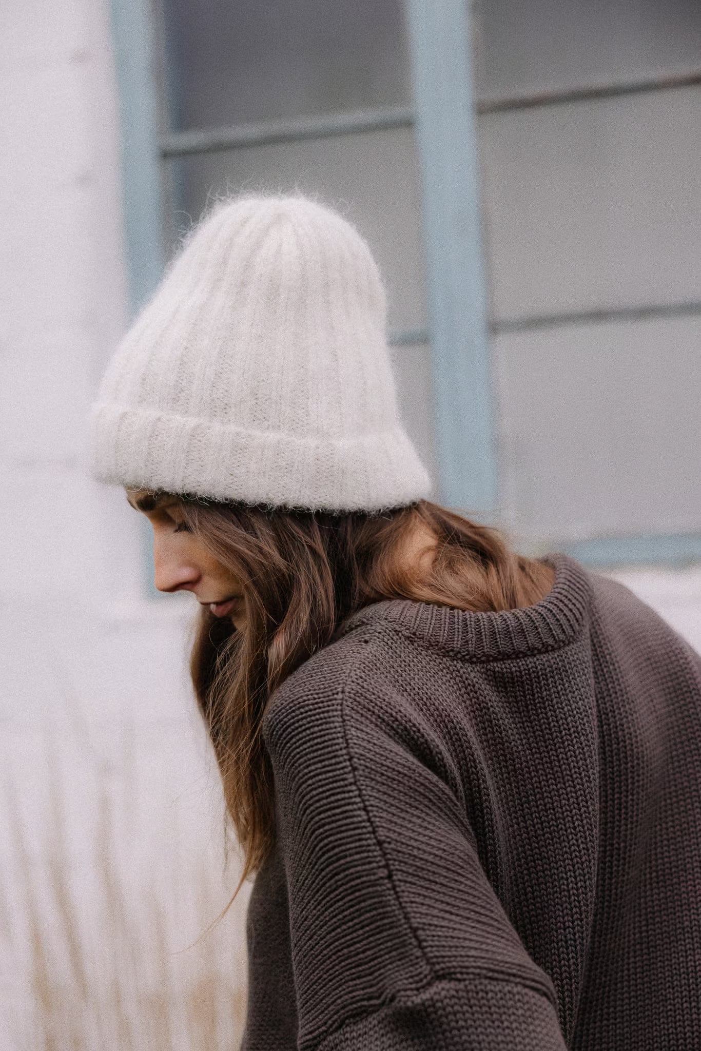 Czapka z wełny alpaki Sea Salt