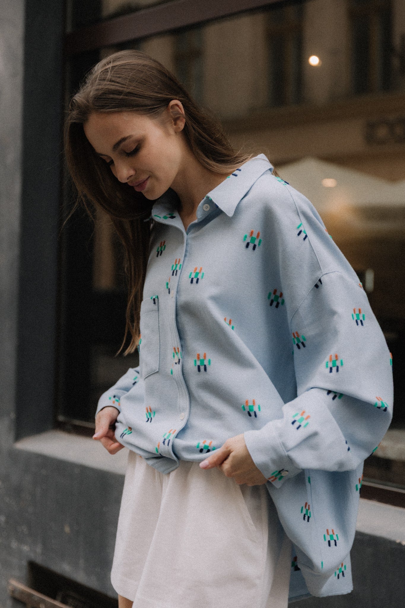 Koszula Kari Aqua | momonde.