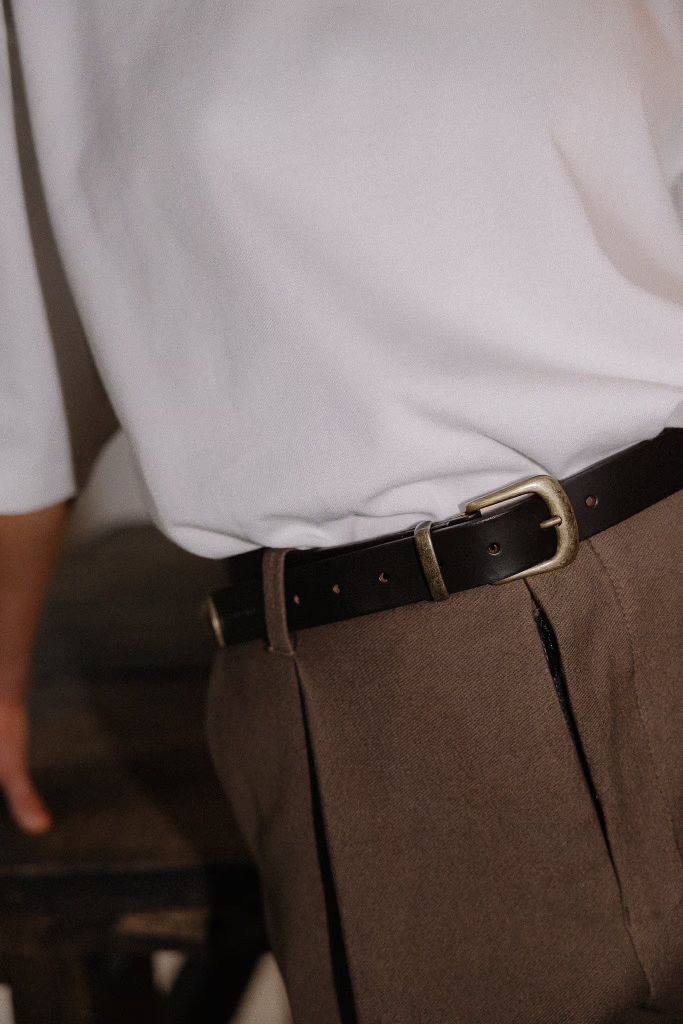 Pasek skórzany Ivy Brown & Brass