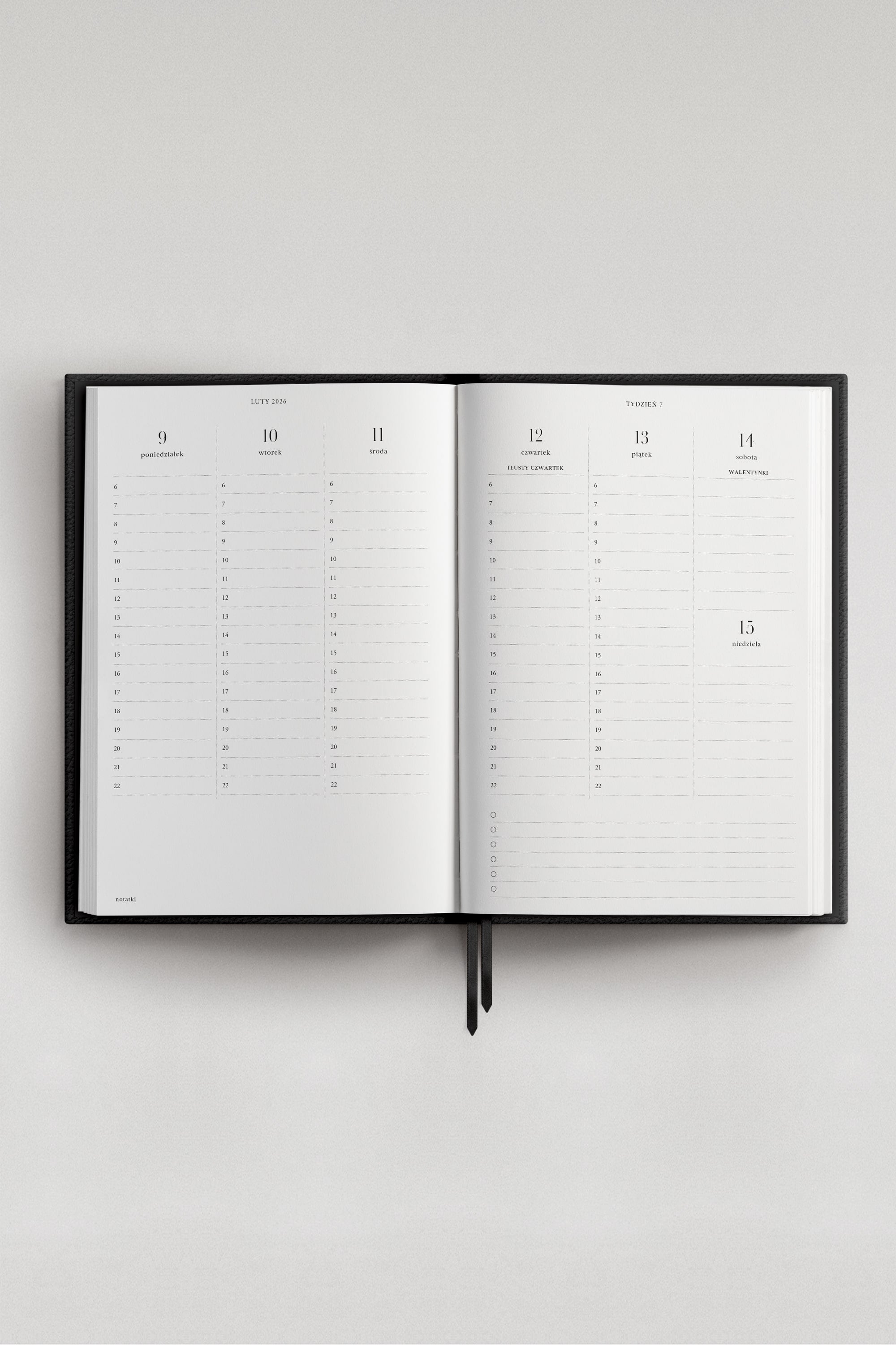 Planner 25/26 tygodniowy Amour Noir | Planner Akademicki | momonde.