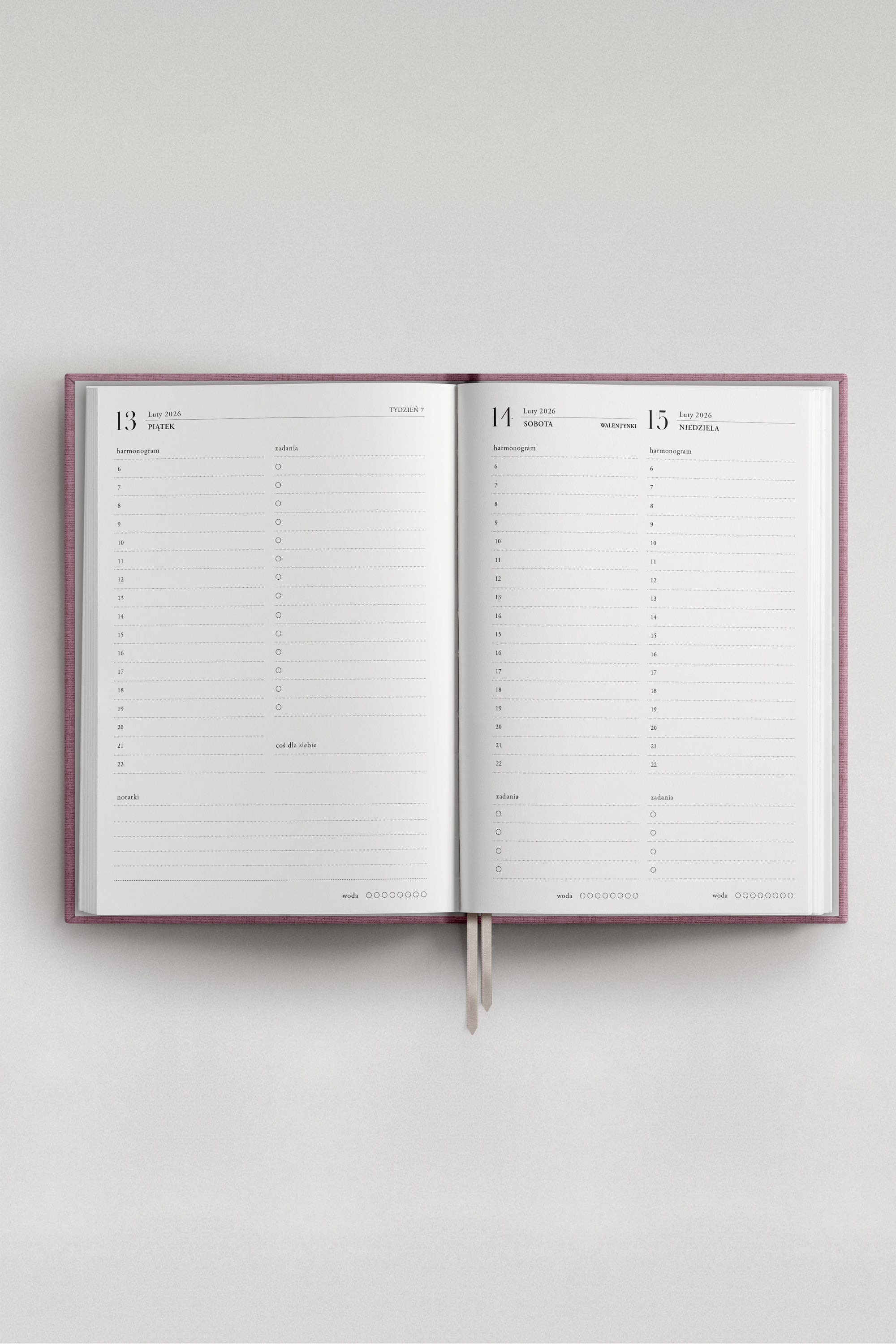 Planner 25/26 dzienny Bubblegum | Planner Akademicki | momonde.
