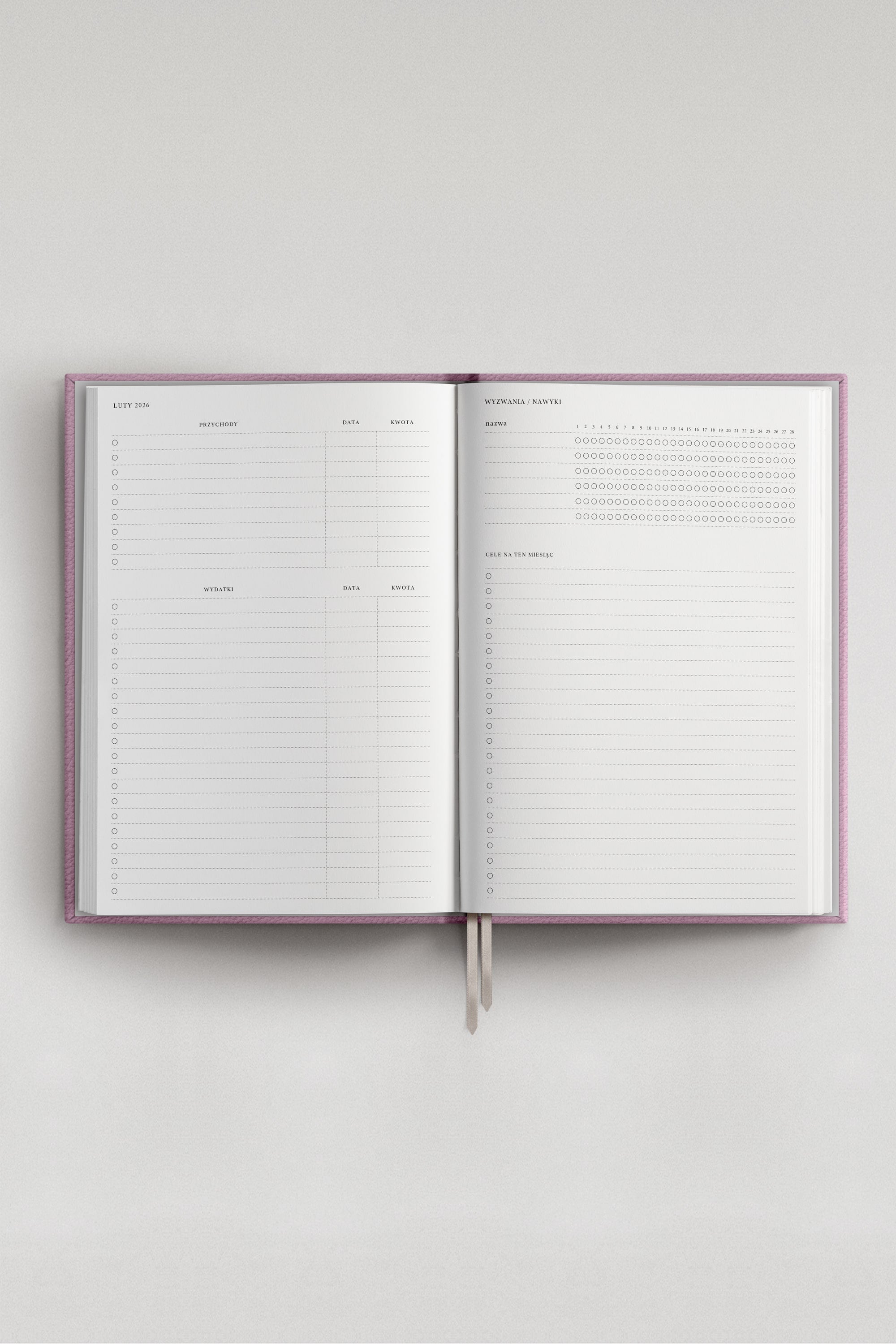 Planner 25/26 dzienny Bubblegum | Planner Akademicki | momonde.
