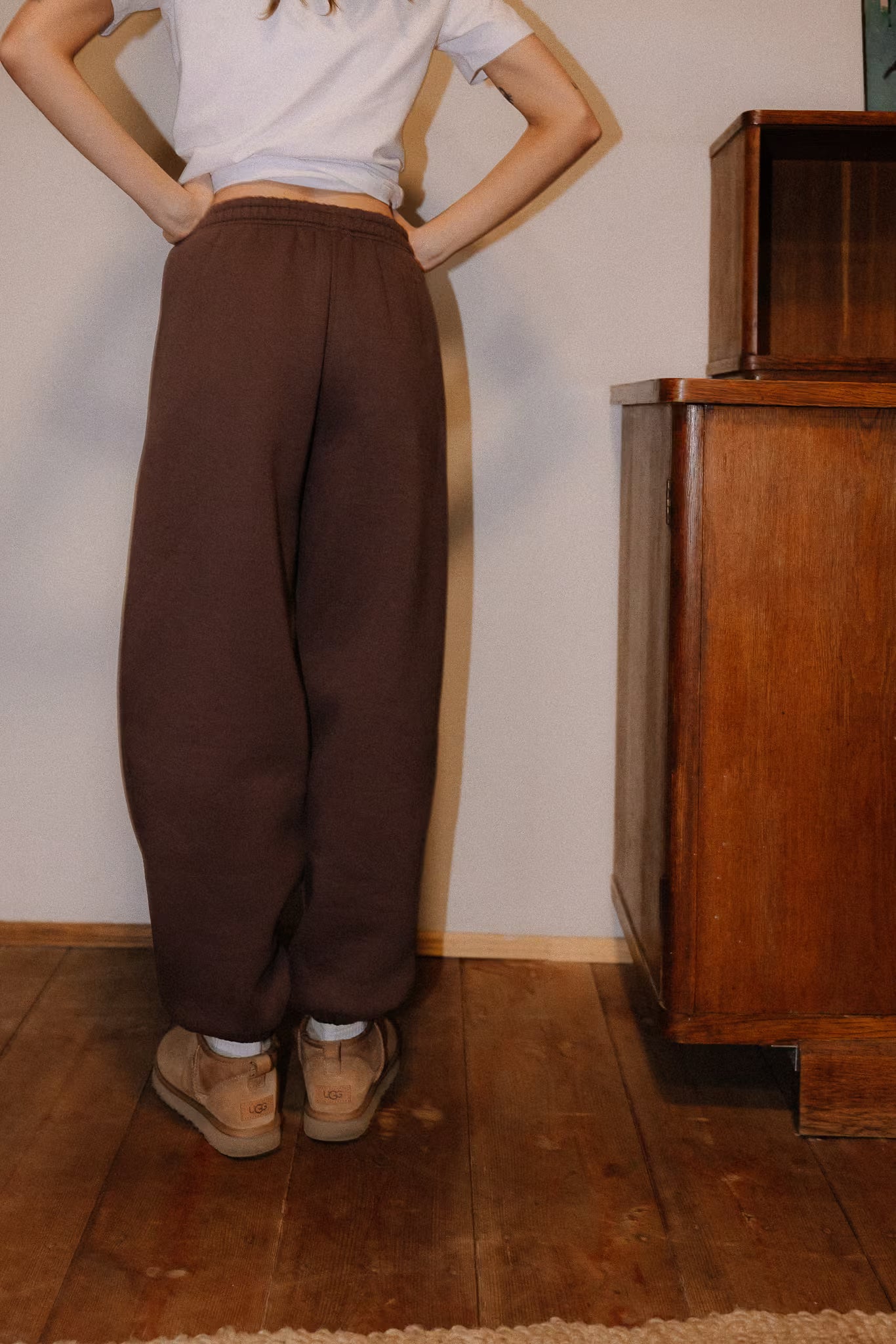 Ocieplane Spodnie Ava Cocoa Brown | momonde.