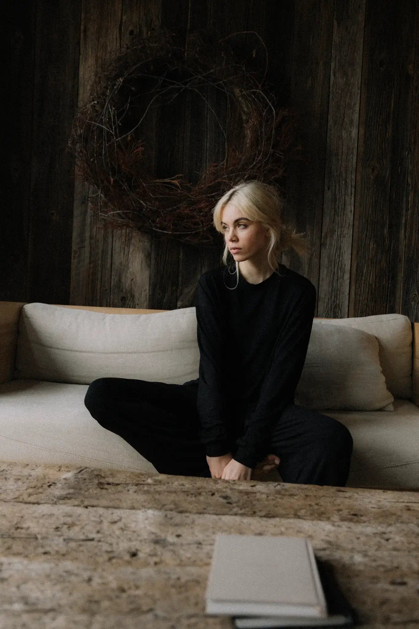 Spodnie Poly Black | momonde.