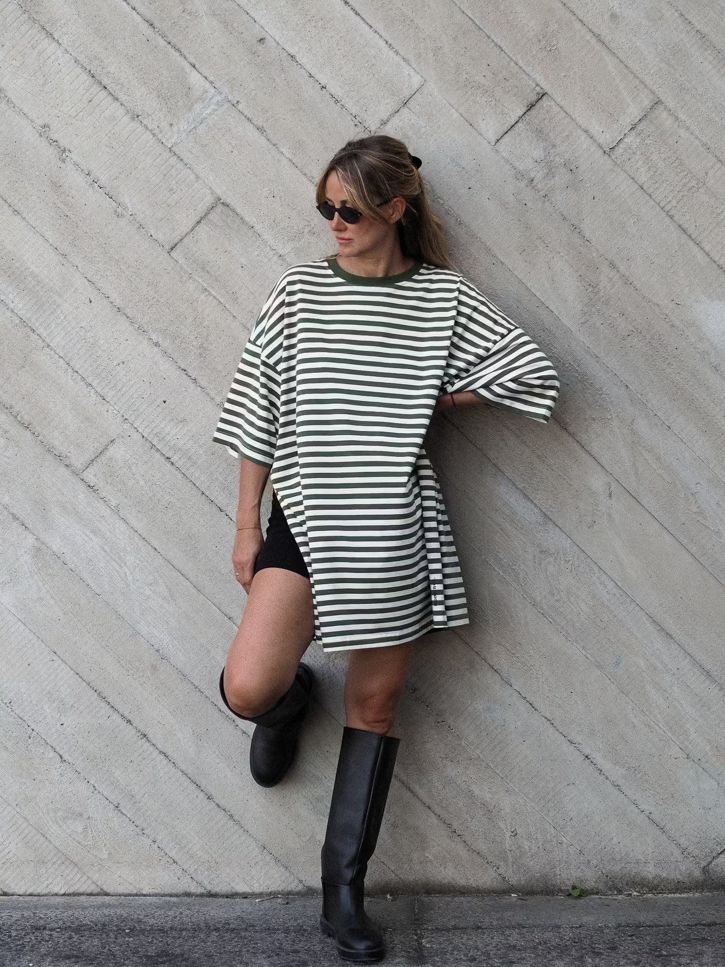 Avocado Mousse Side-Slit Tunic